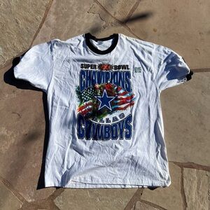 Vintage Starter 1996 Dallas Cowboys Super Bowl XXX Champions Ringer T Shirt XL